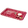 Plateau rectangulaire inscription Joyeux Noël et Père Noël L30X19XH1,5 cm papier rouge < Gifi Discount