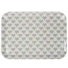 Plateau rectangulaire mélaminé motif Indie palmier vert et gris 30x41,5cm