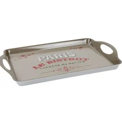 Plateau rectangulaire Paris le bistrot avec poignées < Gifi