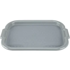 Plateau rectangulaire plastique gris 29x40cm