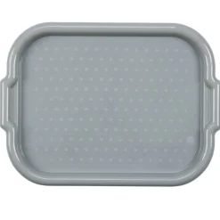 Plateau rectangulaire plastique gris 29x40cm