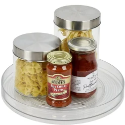 Plateau rotatif en plastique transparent - Ø29,4xH4cm < Gifi