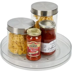 Plateau rotatif en plastique transparent - Ø29,4xH4cm < Gifi