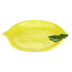 Plat forme citron dolomite jaune 23x18xH2,5cm < Gifi