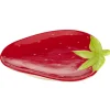 Plat forme fraise dolomite rouge 23x18xH2,5cm < Gifi New