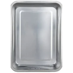 Plat à four inox rectangulaire x2 avec poignées 30x21xH7cm et 35x25xH7cm