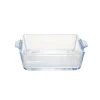 Plat à four 500ml carré en verre borosilicate 15x13x4cm