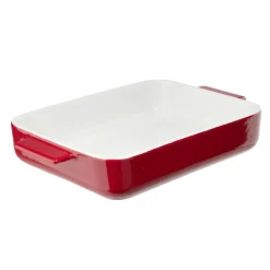 Plat à four rectangulaire céramique contour coloré 32x19,5xH5,5cm (3 modèles) < Gifi Outlet