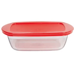 Plat à four rectangulaire en verre couvercle plastique < Gifi Online