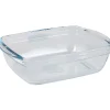 Plat à four rectangulaire en verre avec couvercle < Gifi Online