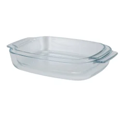 Plat à four rectangulaire x2 verre transparent 2L et 2,7L