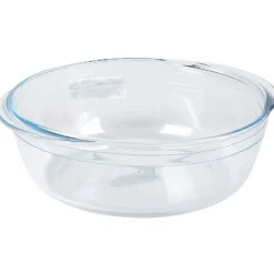 Plat à four rond en verre avec couvercle < Gifi New