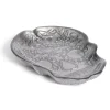 Plat Halloween tête de mort mexicaine en verre noir 15x11xH2cm