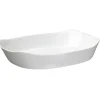 Plat rectangulaire en opale couleur blanc 30x22cm