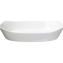 Plat rectangulaire en opale couleur blanc 30x22cm