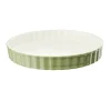 Plat à tarte en céramique contour coloré Ø27xH4cm (3 modèles)