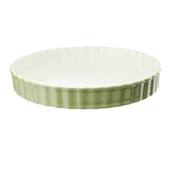Plat à tarte en céramique contour coloré Ø27xH4cm (3 modèles)