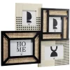 Pêle mêle effet simili bois et rotin 4 vues 38x46cm < Gifi Sale