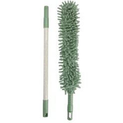 Plumeau chenille motif décoratif vert L139cm < Gifi Best