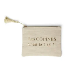 Pochette cosmétique inscription message positif 13x17cm - 3 modèles < Gifi Discount