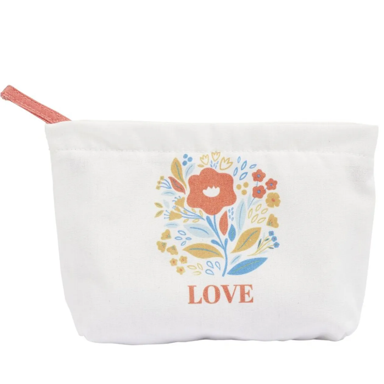 Pochette cosmétique polycoton Love pour maman 17x20cm (4 modèles)