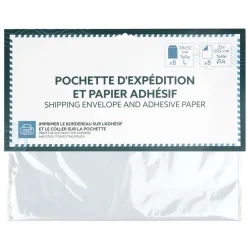 Pochette d'expédition 38x52cm taille L x8 avec papiers adhésifs format A4