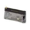 Pochette maquillage avec roll on pierre jade noir et doré L18cm