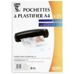Pochette plastique A4 pour plastifieuse x25 < Gifi New