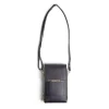 Pochette téléphone simple zip polyuréthane et métal