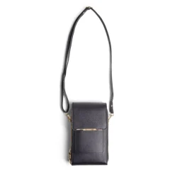 Pochette téléphone simple zip polyuréthane et métal