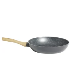 Poêle tous feux dont induction aluminium noir et poignée bois Ø28cm < Gifi Discount