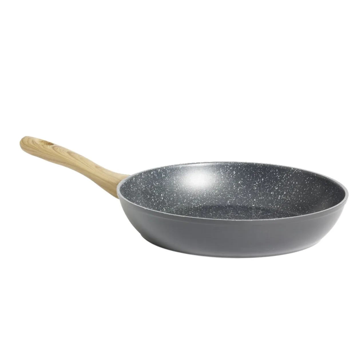 Poêle tous feux dont induction aluminium noir et poignée bois Ø28cm < Gifi Discount