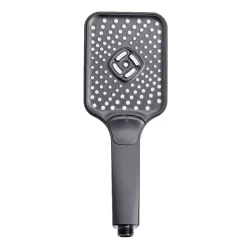Pommeau de douche carré 3 fonctions gris 11x2,5xH27,5cm