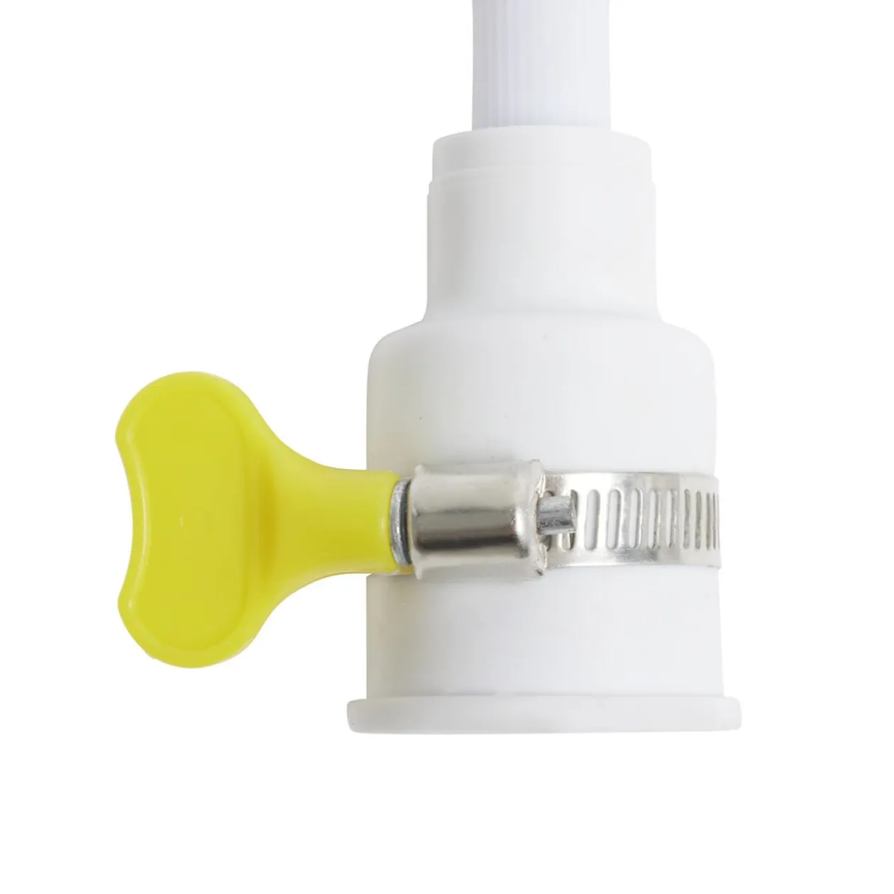 Pommeau de douche nomade pour robinet avec flexible blanc L113cm