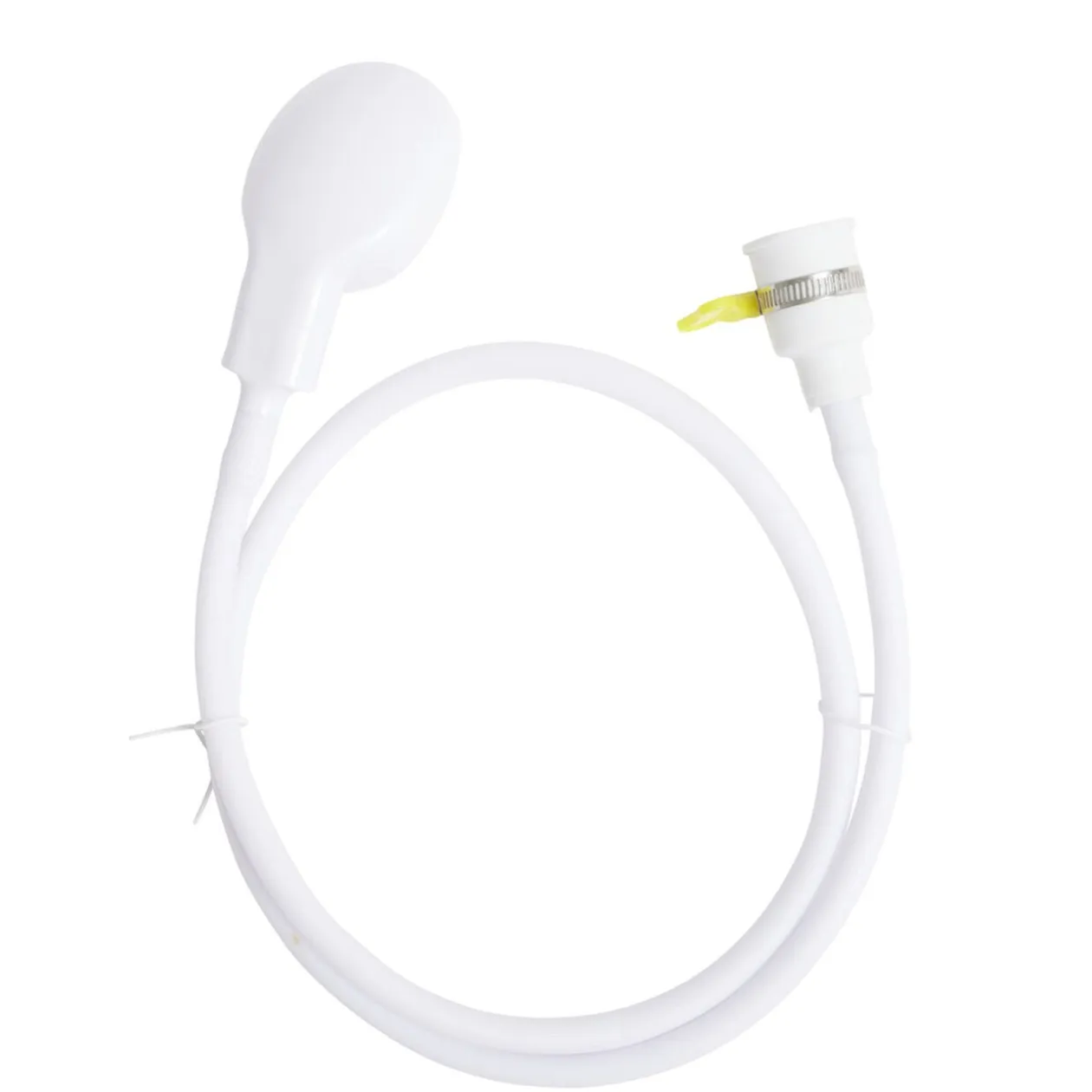 Pommeau de douche nomade pour robinet avec flexible blanc L113cm