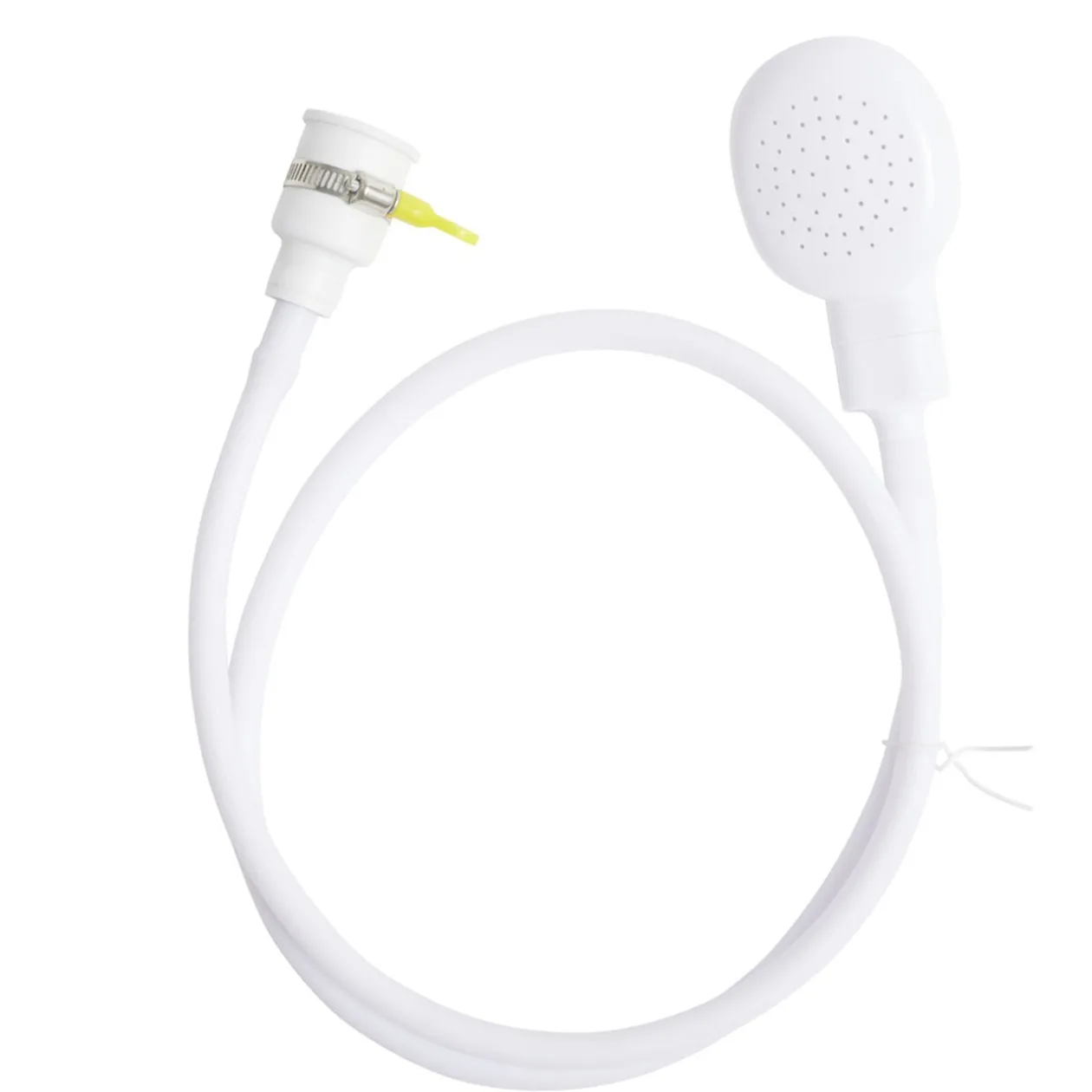 Pommeau de douche nomade pour robinet avec flexible blanc L113cm