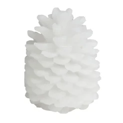 Pomme de pin effet cire à LED blanc Ø10xH12cm < Gifi Discount