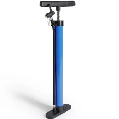 Pompe à vélo manuel bleu H45cm