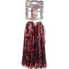 Pompon rouge brillant L18cm x2