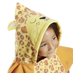 Poncho de plage enfant léopard TU 55x110cm