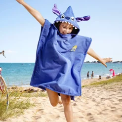 Poncho enfant Disney Stitch microfibre 50x80cm avec capuche