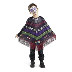 Poncho enfant Halloween Dia de Los Muertos