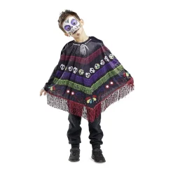 Poncho enfant Halloween Dia de Los Muertos