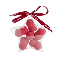 Éponge cosmétique dans boule de Noël transparente H9cm (2 modèles) < Gifi