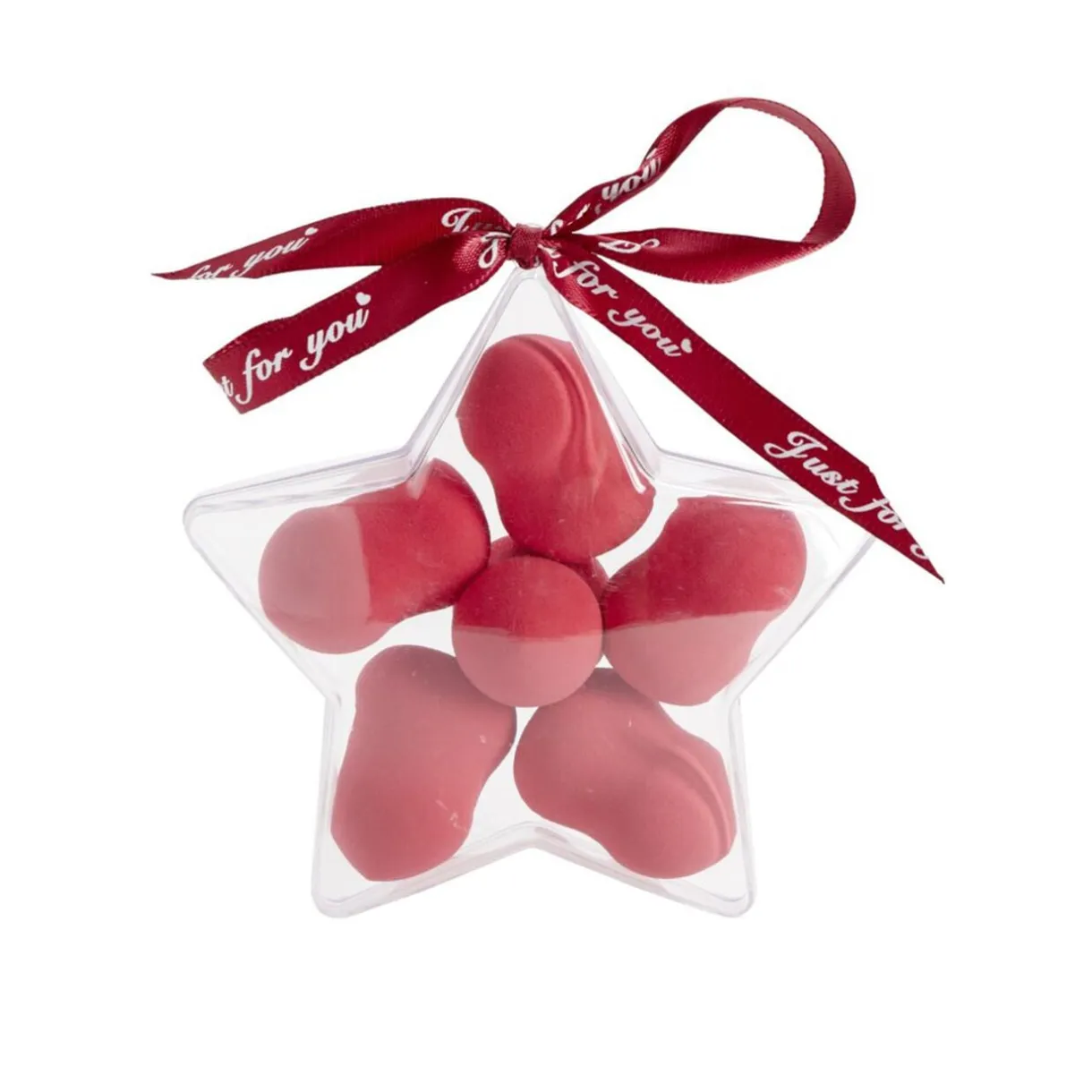 Éponge cosmétique dans boule de Noël transparente H9cm (2 modèles) < Gifi