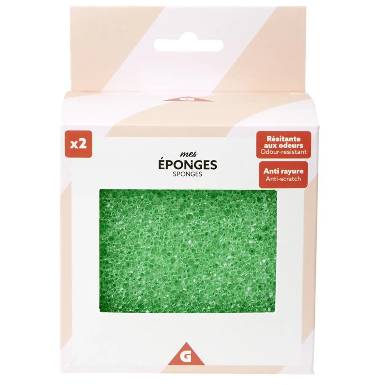 Éponge grattante anti-rayures x2 Ø10xH4cm