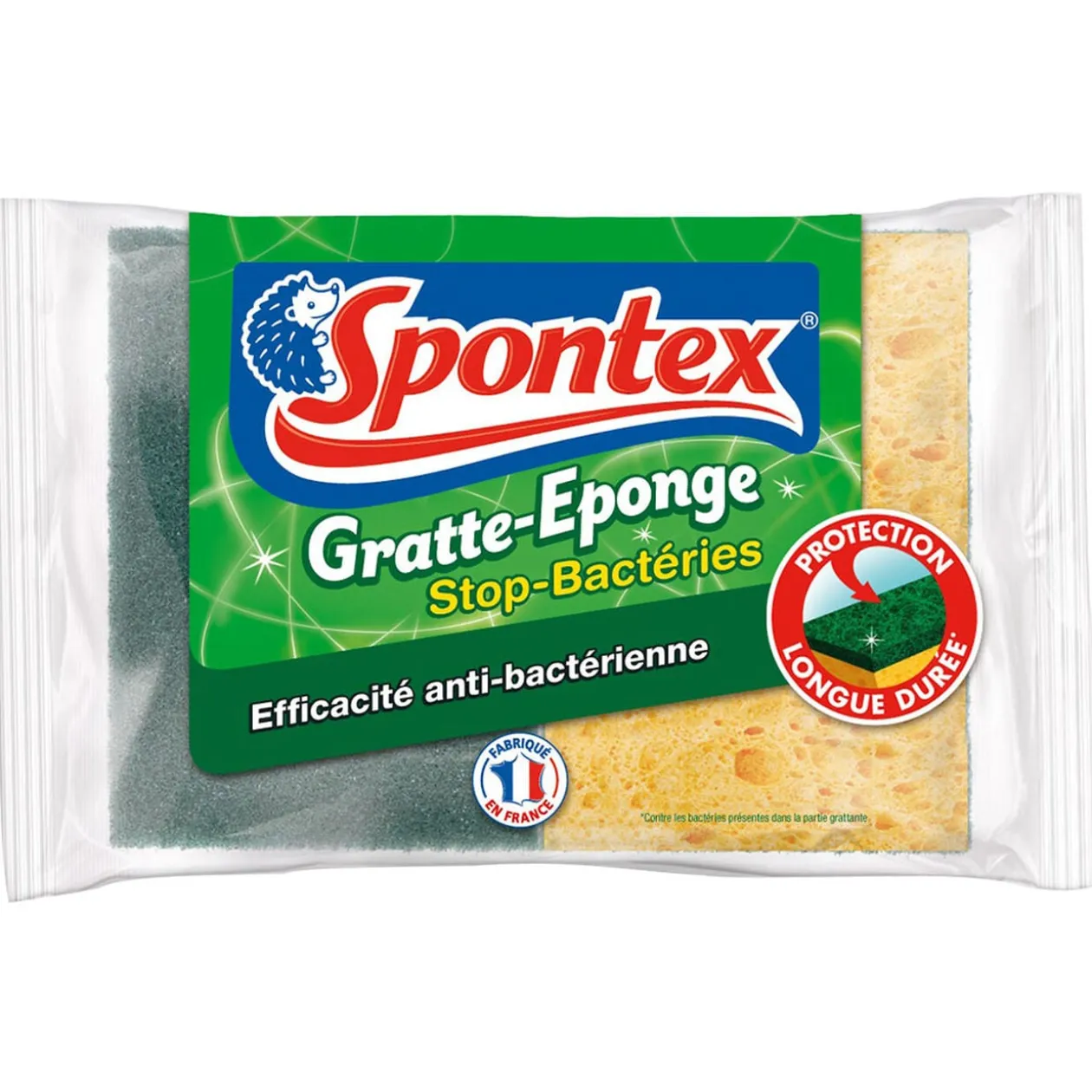 Éponge grattante stop bactérie Spontex x 2