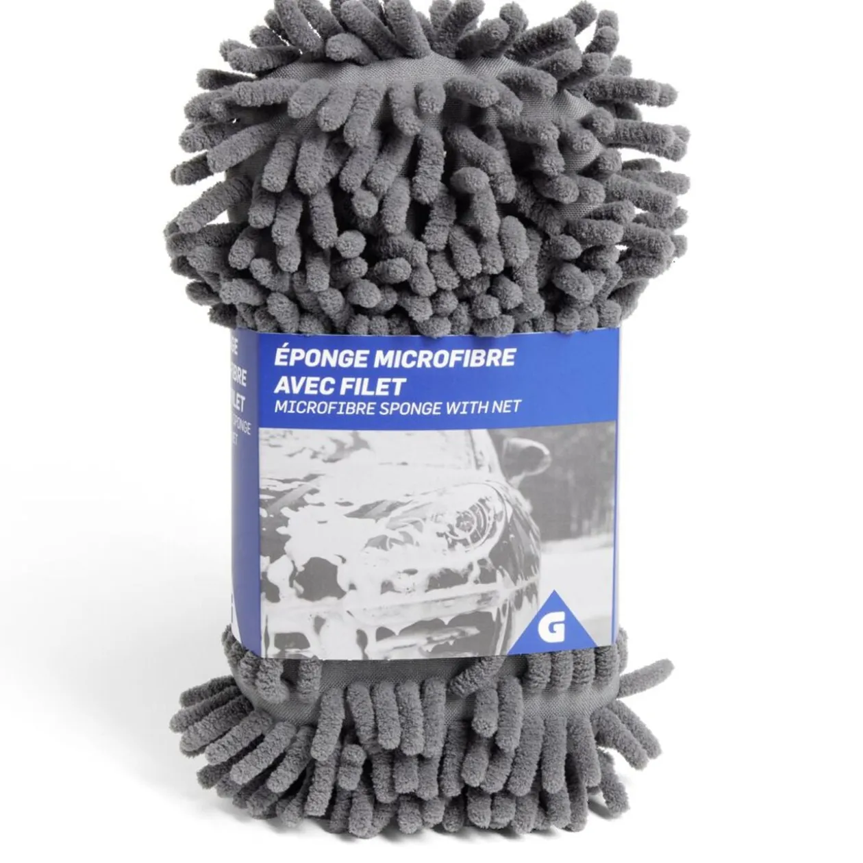 Éponge nettoyante voiture microfibre avec filet spéciale finition