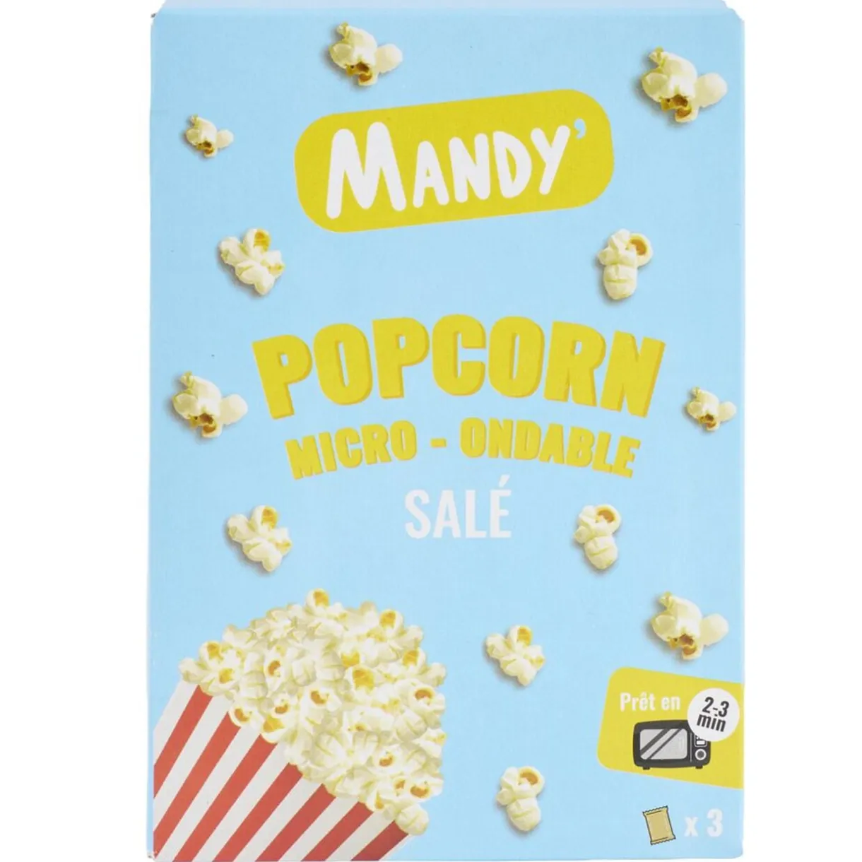 Popcorn salé micro-ondes Mandy 3x80gr < Gifi Outlet