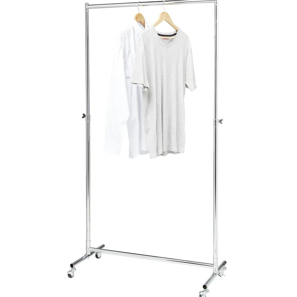 Portant charge lourde extensible acier chromé 88x42xH117.5à172cm